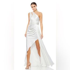 MacDuggal Satin One Shoulder Maxi Dress